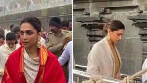 Actress Deepika Padukone seeks blessings at Tirupati Temple along with Family