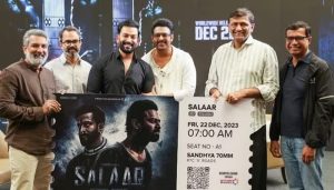 S.S. Rajamouli gets his hands on the first ticket of ‘Salaar: Part 1 – Ceasefire’
