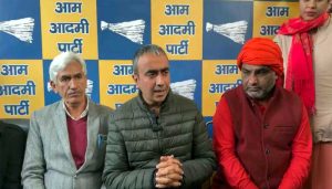 AAP Senior Vice President Anuarg Dhanda holds Press Conference, ‘Badlaav Jansabha’ in Jind on Jan 28