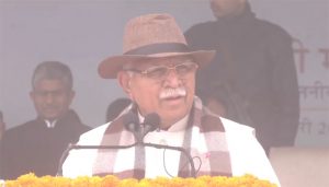 Karnal: Haryana CM Manohar Lal Khattar unfurls National Flag on Republic Day
