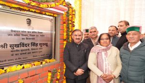CM Sukhu lays foundation stone of four developmental projects for Nadaun