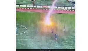 Footballer dies after being hit by lightning on field in Indonesia; video goes viral