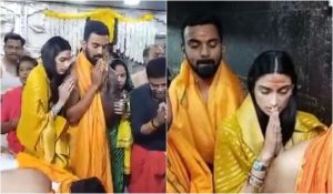 KL Rahul offers prayers at Mahakaleshwar temple in MP’s Ujjain