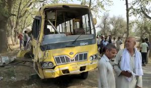 Tragic Incident: Six school children dead as overspeeded bus overturns, driver allegedly inerbiated