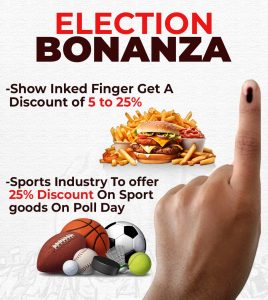Lok Sabha Elections-2024 : restaurants, sweet shops, bakeries and food outlet owners announces 5 to 25 % discount for voters on June 1st