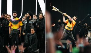 ‘Brown Munde’ AP Dhillon makes Netizens furious by breaking his guitar on Coachella stage