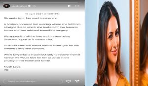 Divyanka suffers forearm fracture in accident; hubby asks for privacy