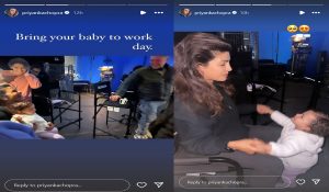 Priyanka plays with daughter Malti on set, calls it ‘bring your baby to work day’
