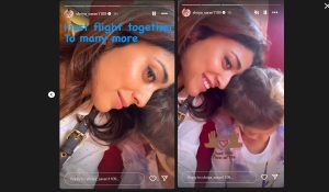 Shriya Saran takes her first flight with daughter Radha: ‘To many more’