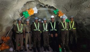 Breakthrough ceremony for the Sungal Tunnel, BRO 2.79 km long