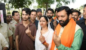 Haryana CM Nayab Saini, Manohar Lal Khattar cast vote  in Haryana