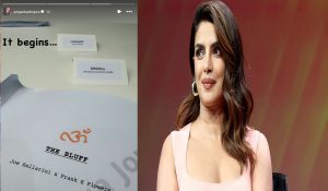 Priyanka Chopra begins shoot for ‘The Bluff’, writes ‘Om’ on it