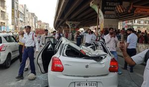 Panipat Elevated Highway Mishap: Drainage Pipe Collapses 2 injures