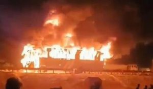 Haryana: Fire engulfs bus going to religious places, many pilgrims died