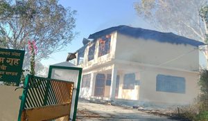 Forest Department Rest House Destroyed in Taunidevi’s as Fire Engulfs area
