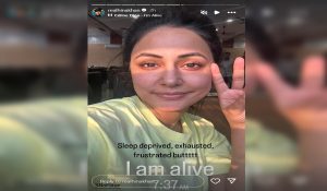Hina Khan shares ‘no filter’ picture: ‘Sleep deprived, exhausted, frustrated’