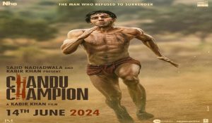 Kartik Aaryan surprises fans as wrestler in ‘langot’ in Chandu Champion poster release