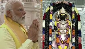 PM Modi arrives in Ayodhya for election campaiging and  offers prayers at Ram Temple