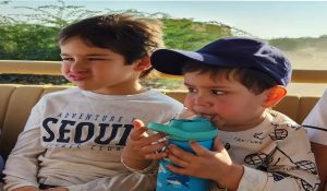Saba Pataudi shares adorable pic of Taimur and Jeh playing cricket