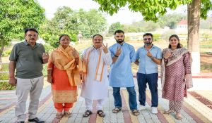 Himachal: BJP chief Nadda, his wife first to cast vote in polling booth