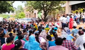 In Panchkula protest of NHM employees