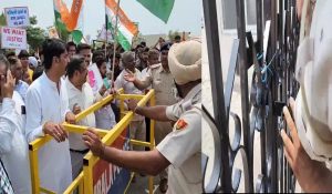 Congress workers lock BJP office in Ambala over NEET exam rigging protest