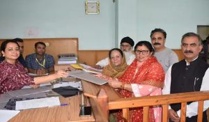 CM Sukhu’s wife Kamlesh Thakur files nomination; Dr Rajesh Sharma convinced, won’t contest independent election