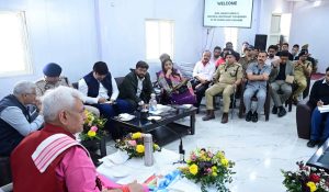 J-K LG Manoj Sinha visits Amarnath Yatra base camp, reviews arrangements