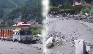 Flash-flood in Udaipur of Himachal