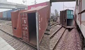 8 containers fall from freight train in Karnal, trains on the route affected