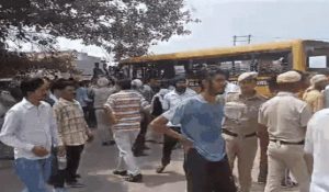 Kanwariyas target school bus with stone attack in Haryana, causing significant damage