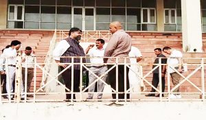 Transport Minister inspects the stadium in Ambala