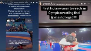 Bollywood lauds Vinesh Phogat’s entry in wrestling finals, share best wishes for Gold