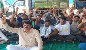 Charkhi Dadri: Sanitation workers stage sit in protest over pending salaries