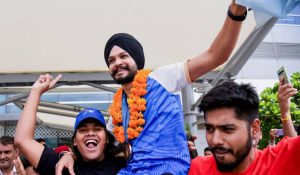Haryana shooter Sarabjot Singh reaches Delhi, won bronze medal in 10-meter mixed double