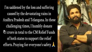 Floods in Andhra Pradesh, Telangana: Superstar Allu Arjun donates Rs 1 crore in relief fund