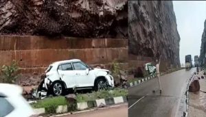 Massive rocks fall on moving car in Bilaspur, one dead