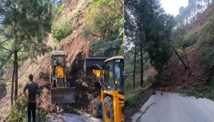 Massive Landslide on Shimla-Bilaspur National Highway, traffic movement suspended