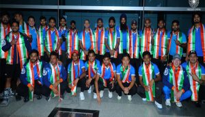 Men’s hockey team returns to India after winning Asian Champions Trophy