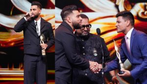 Punjabi Sensation Karan Aujla bags International Trendsetter of the year at IIFA 2024