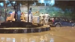 Faridabad: Bank Manger, Cashier die after SUV submerges in waterlogged underpass