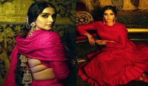Sonam Kapoor goes vibrant in red as she blends traditions with style