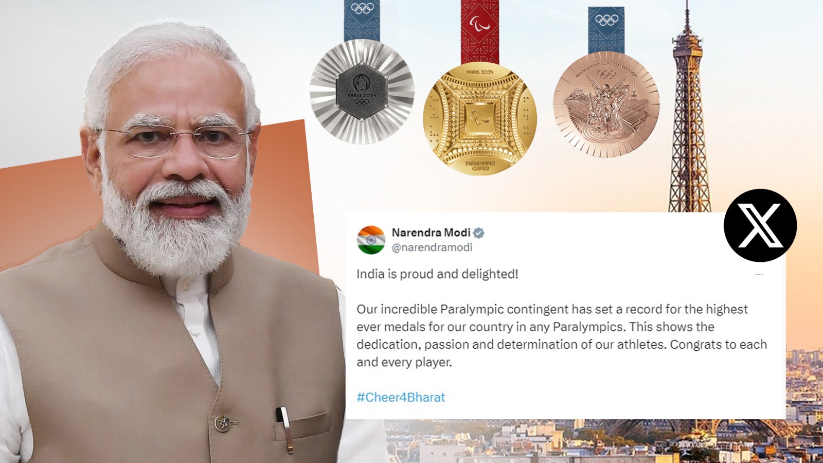 India breaks Paralympics record with 21 medals at Paris 2024, PM Modi expresses happiness