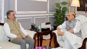 Himachal CM Sukhu meets Defence Minister Rajnath Singh, discussion held on strengthening road infrastructure in border areas