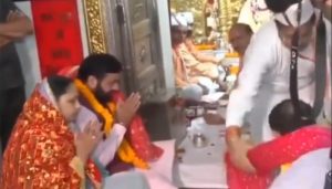 Ahead of Polling day Haryana CM Nayab Saini offers prayers at Mansa Devi temple
