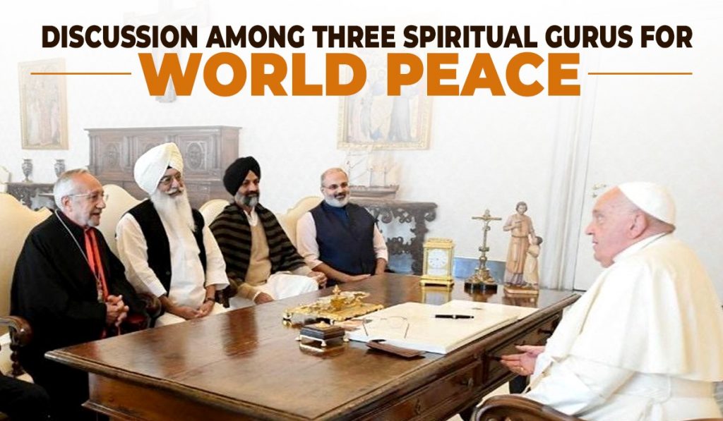 Dera Beas Baba Gurinder Singh Dhillon Sect chief Jasdeep Singh Gill met Pope Francis Italy