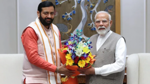 PM Modi meets Haryana’s CM Nayab Singh Saini, congratulates him for historic win