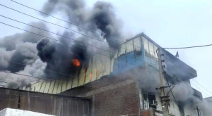 Haryana: Massive fire broke out in a shoe factory in Bahadurgarh