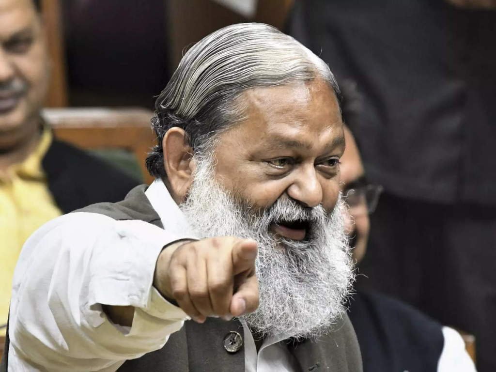 Haryana: Anil Vij targets Congress, issues warning to officials