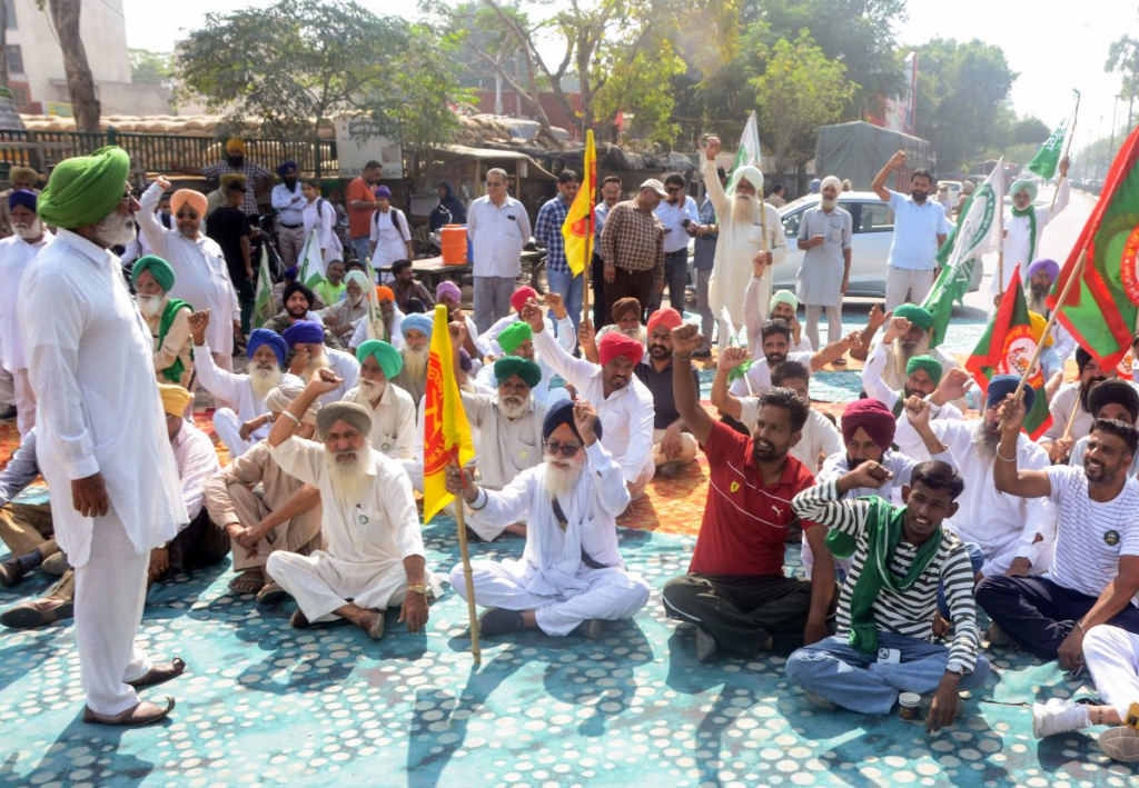 Punjab: Farmers continue their protest for second day, demand paddy procurement among others